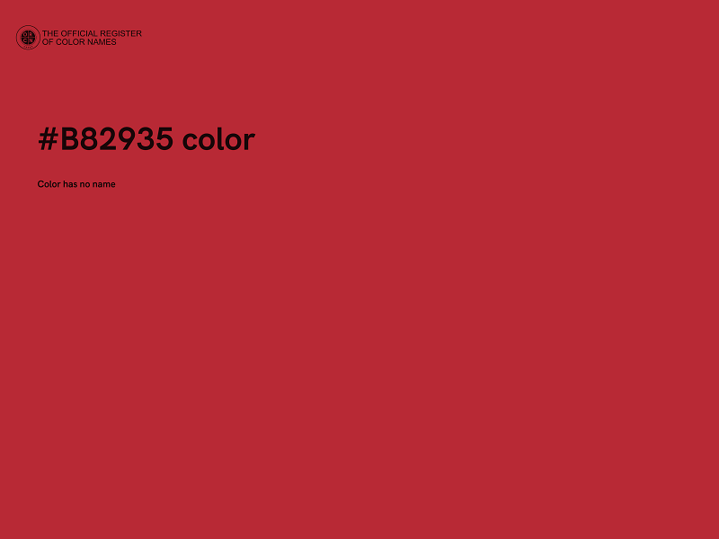 #B82935 color image