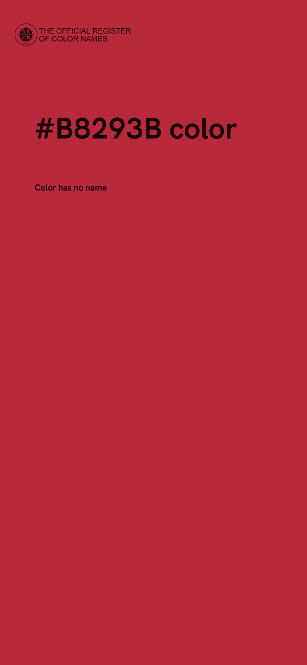 #B8293B color image