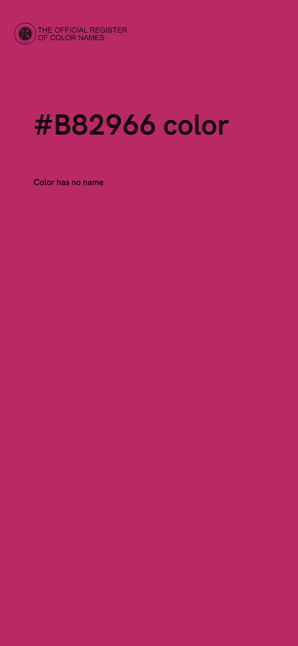 #B82966 color image