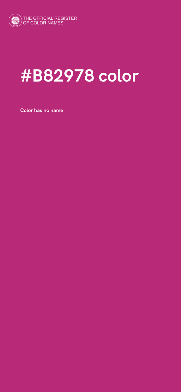 #B82978 color image