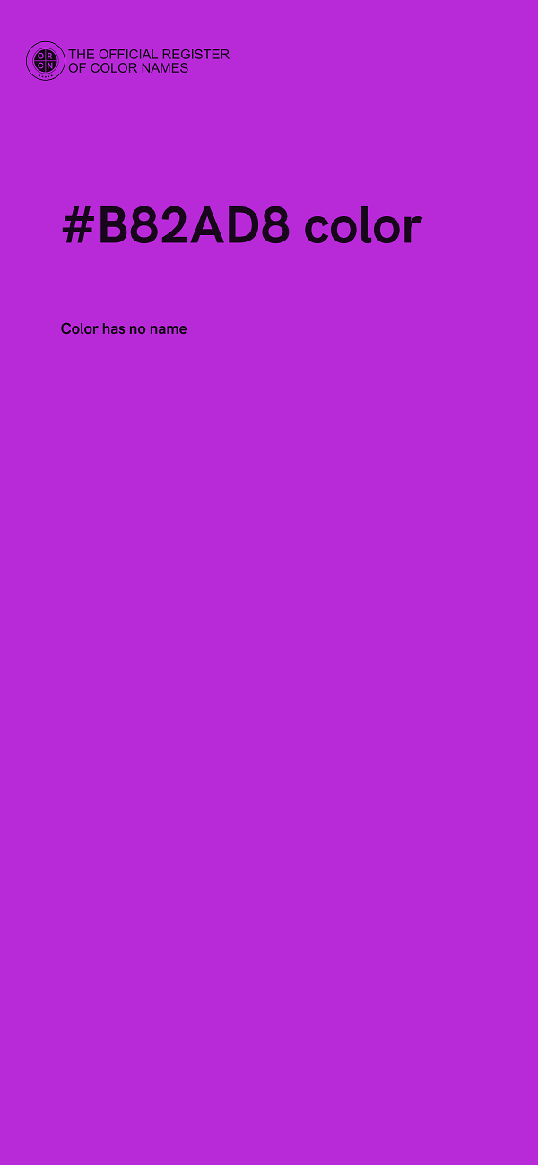 #B82AD8 color image