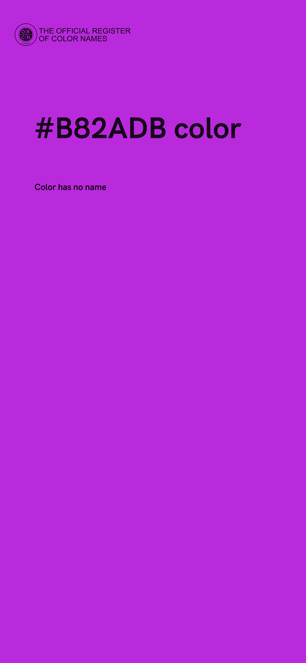 #B82ADB color image