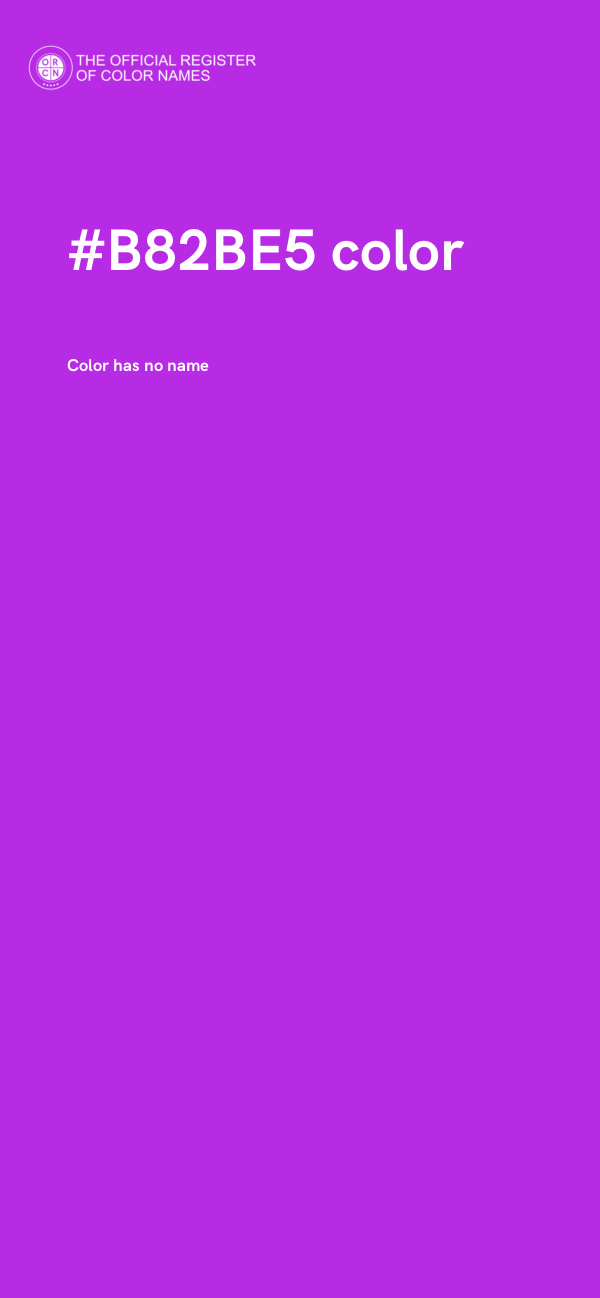 #B82BE5 color image