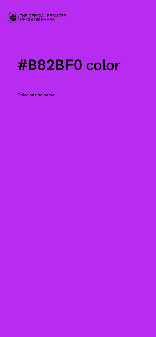 #B82BF0 color image