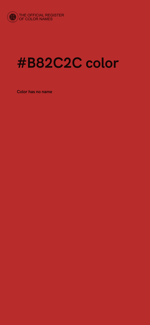 #B82C2C color image
