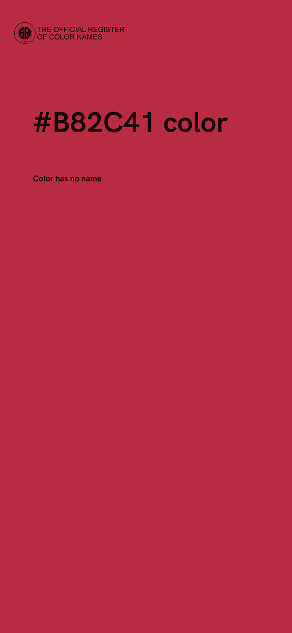 #B82C41 color image