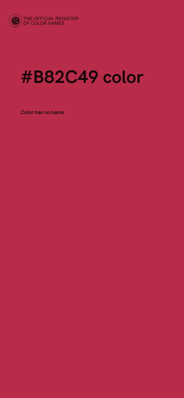 #B82C49 color image