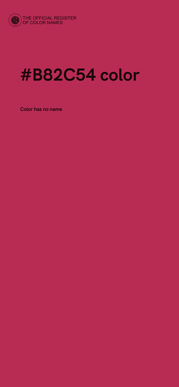 #B82C54 color image