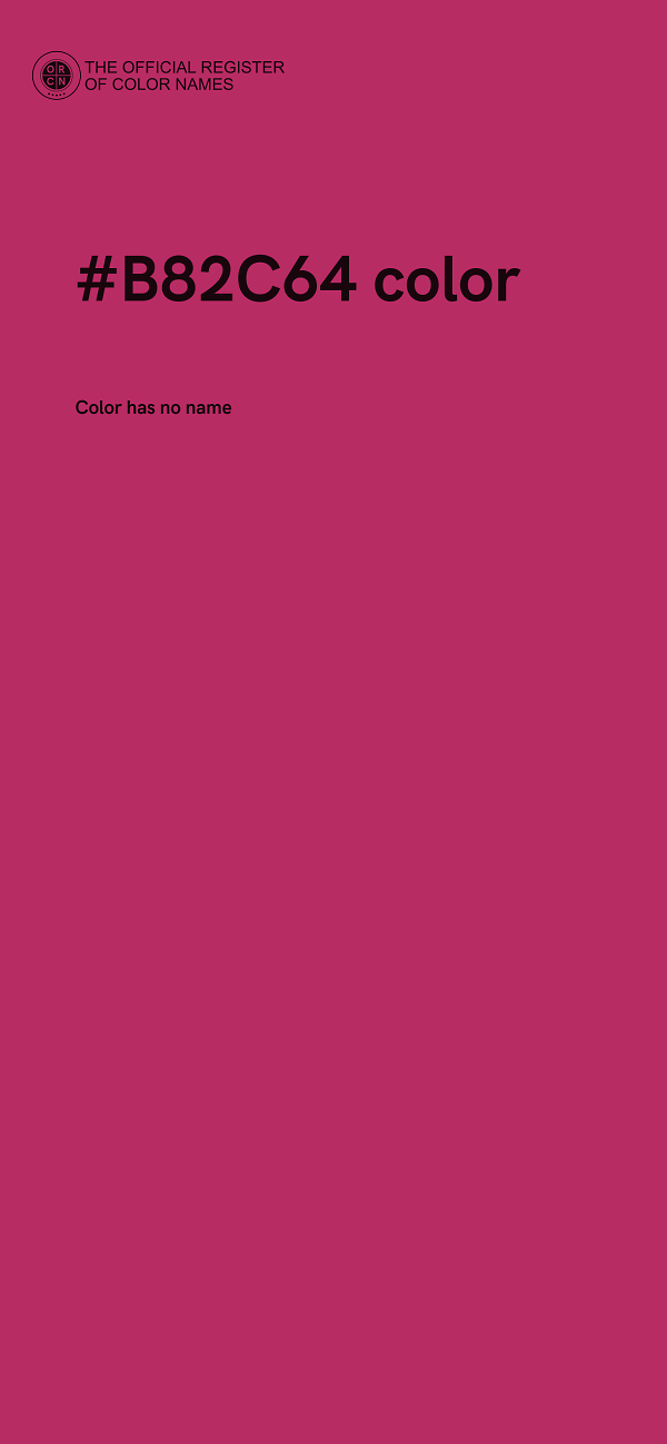 #B82C64 color image