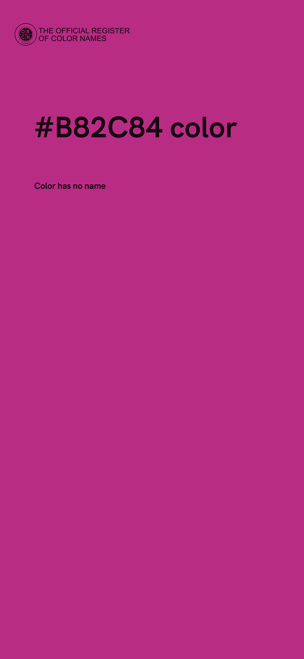 #B82C84 color image