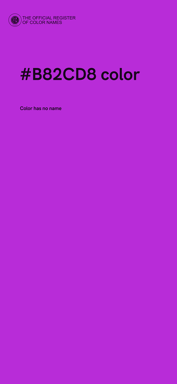 #B82CD8 color image