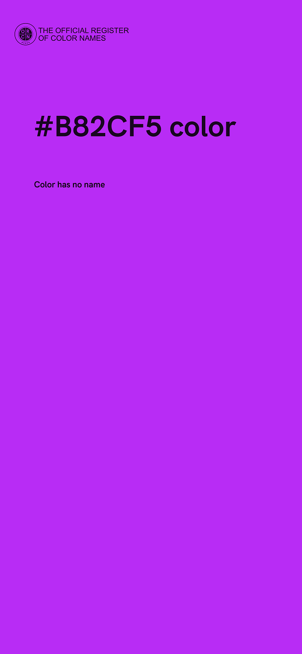 #B82CF5 color image