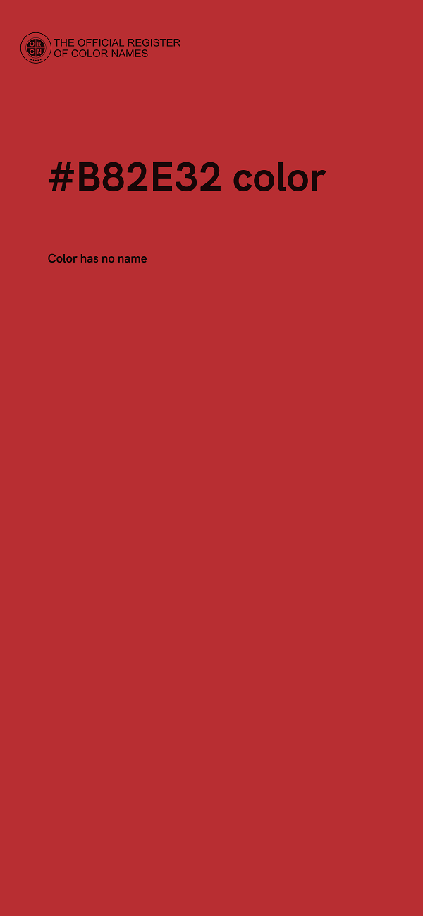 #B82E32 color image