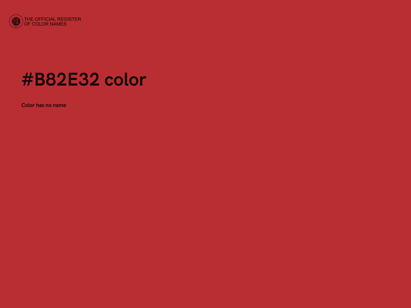 #B82E32 color image
