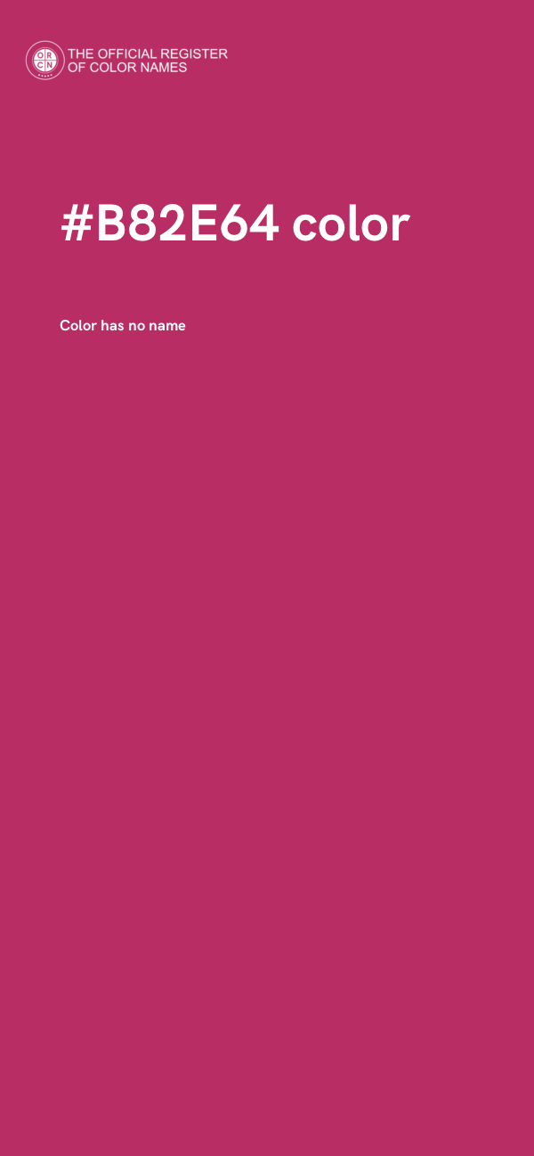 #B82E64 color image