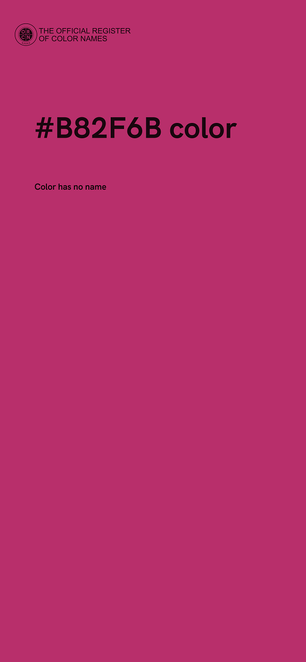 #B82F6B color image