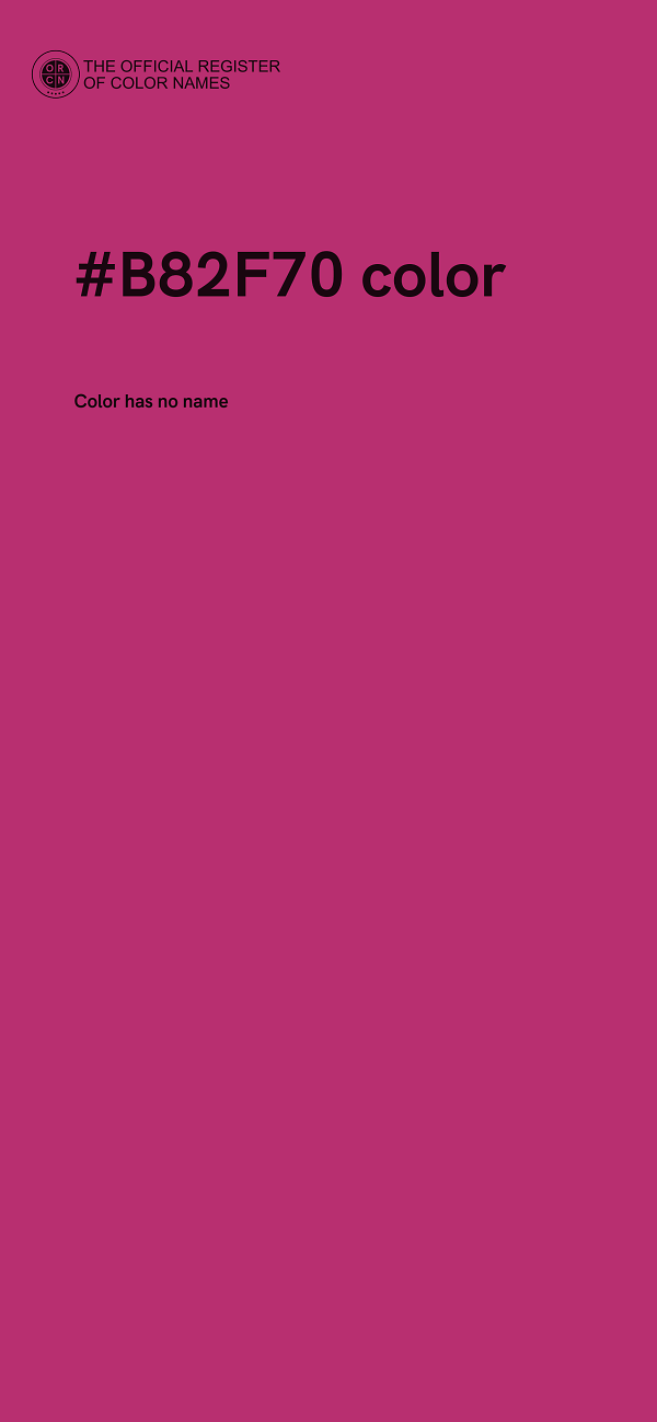 #B82F70 color image