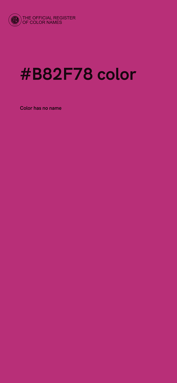 #B82F78 color image
