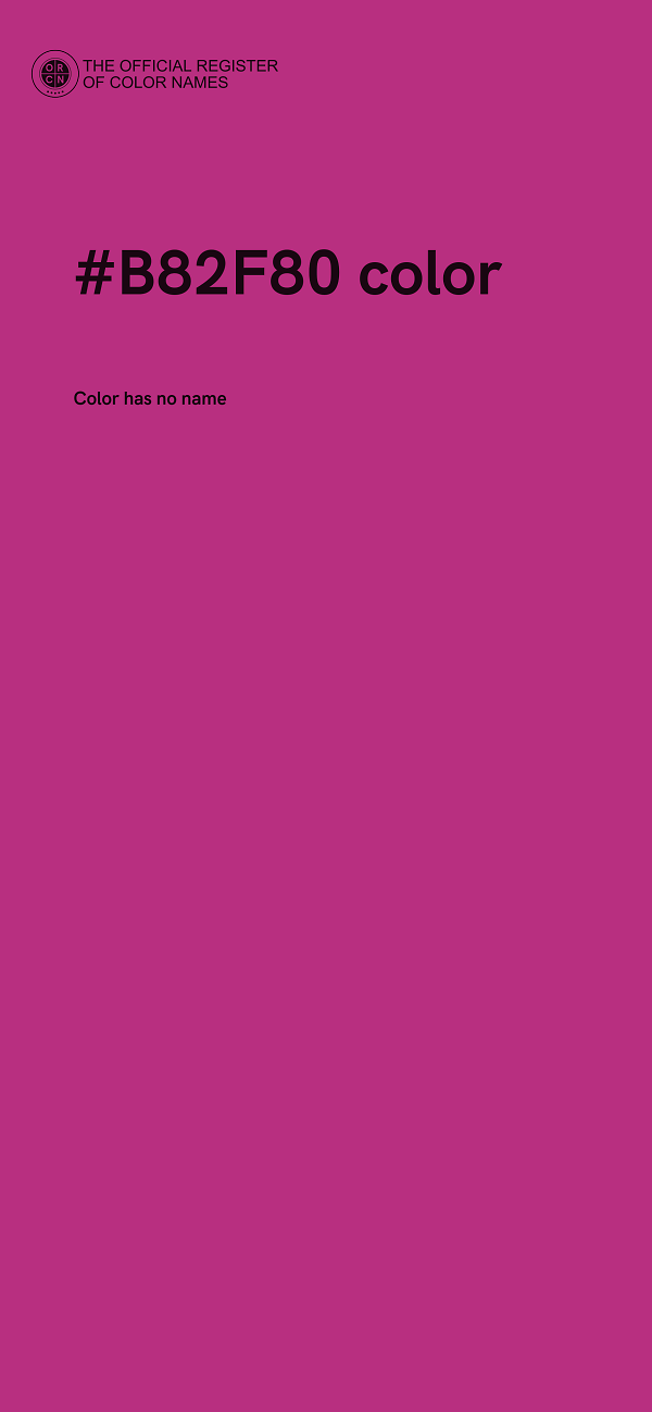 #B82F80 color image