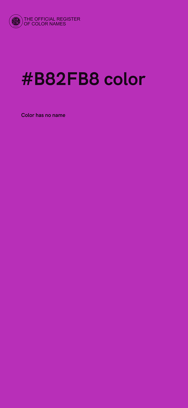 #B82FB8 color image