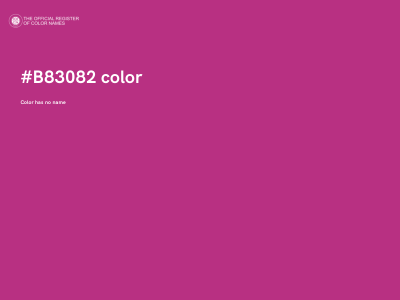 #B83082 color image