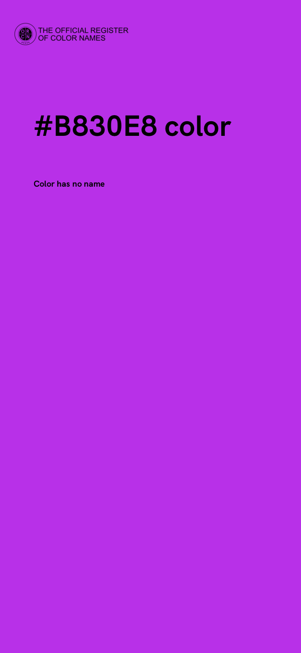 #B830E8 color image