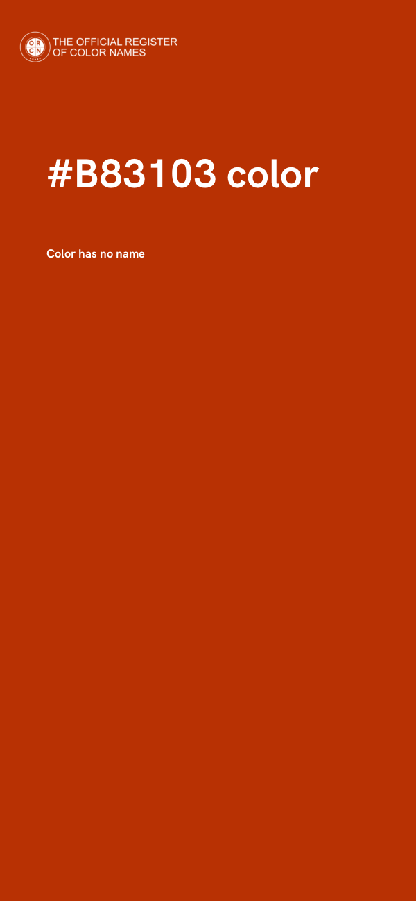#B83103 color image
