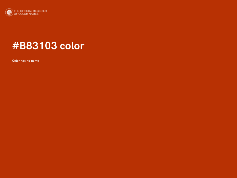 #B83103 color image