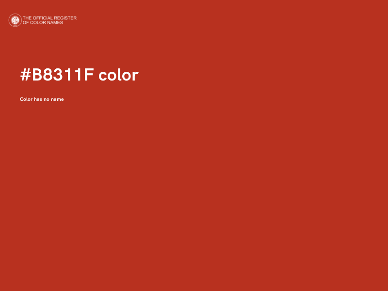 #B8311F color image