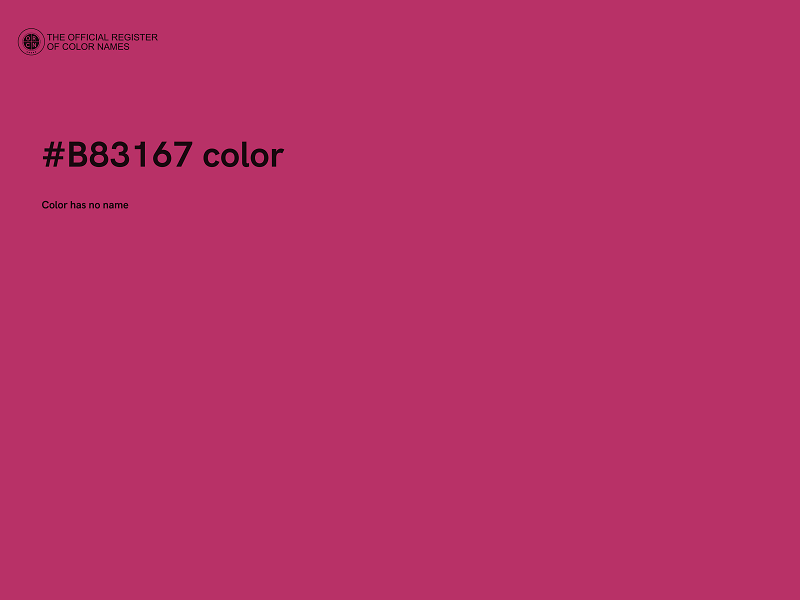 #B83167 color image