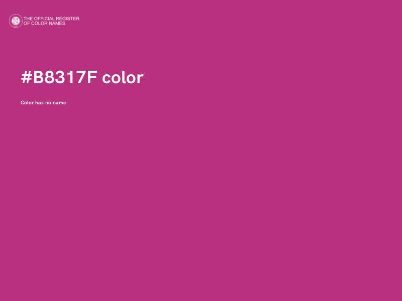 #B8317F color image