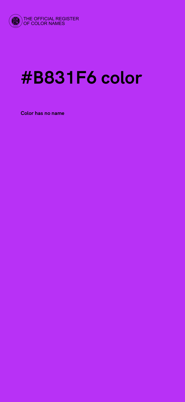#B831F6 color image