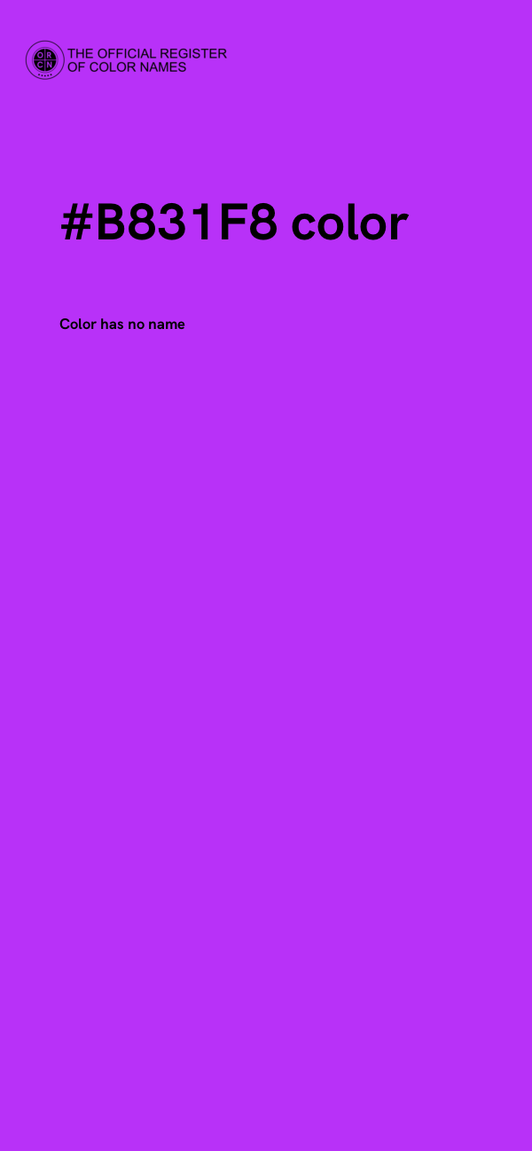 #B831F8 color image