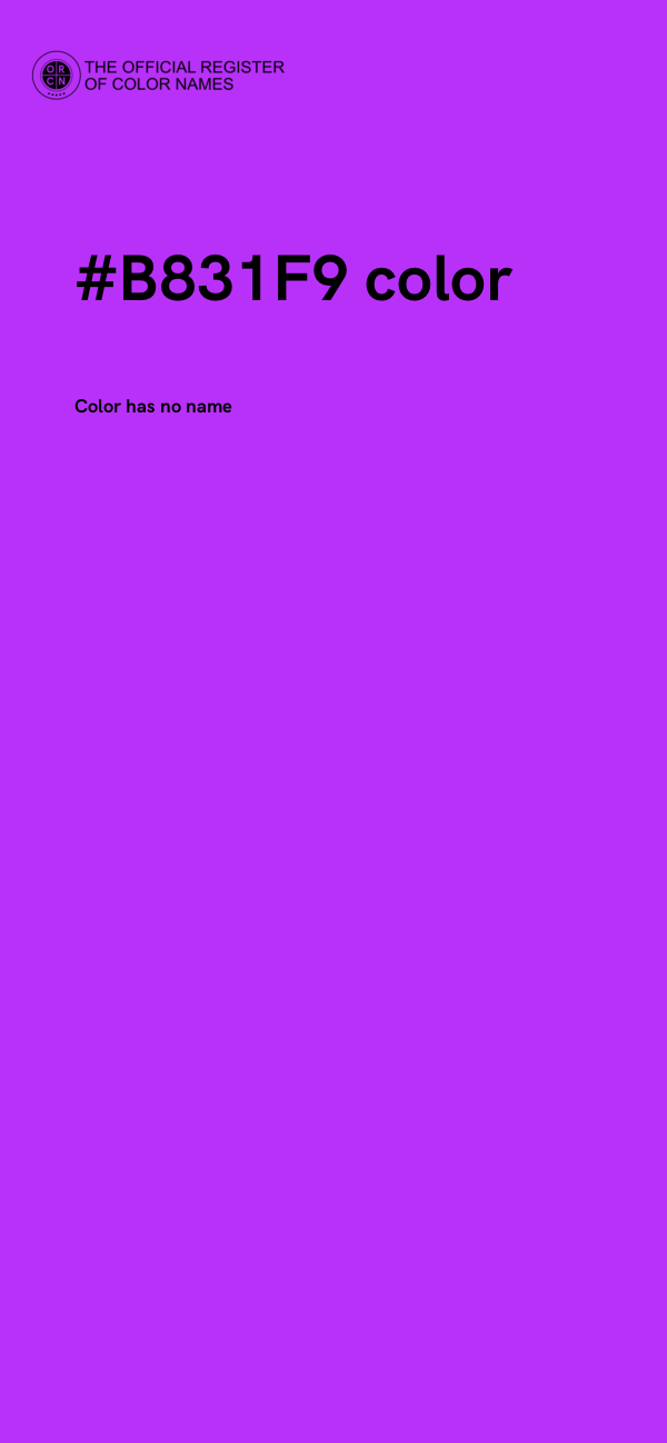 #B831F9 color image