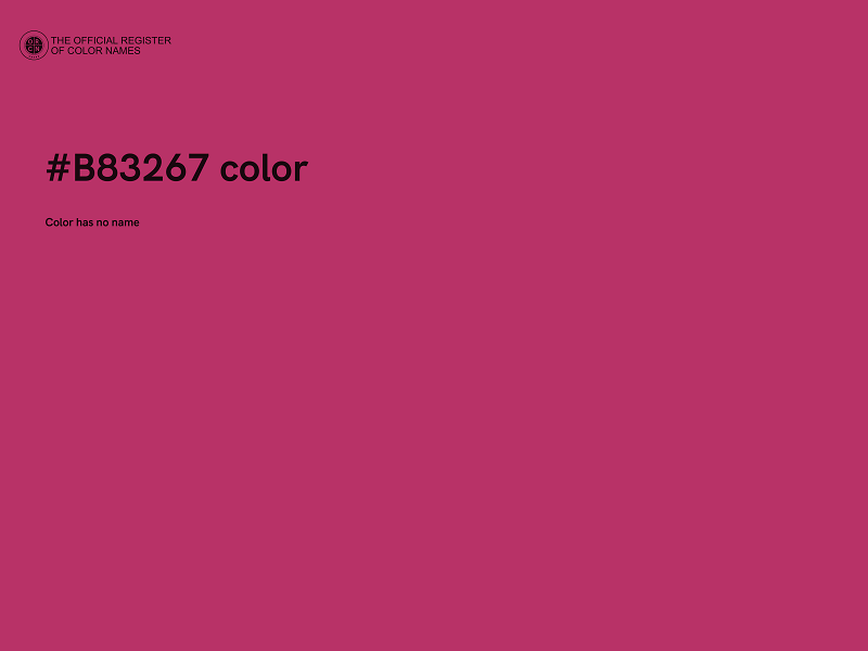 #B83267 color image