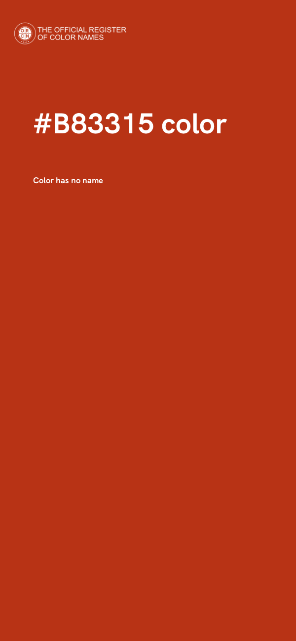 #B83315 color image