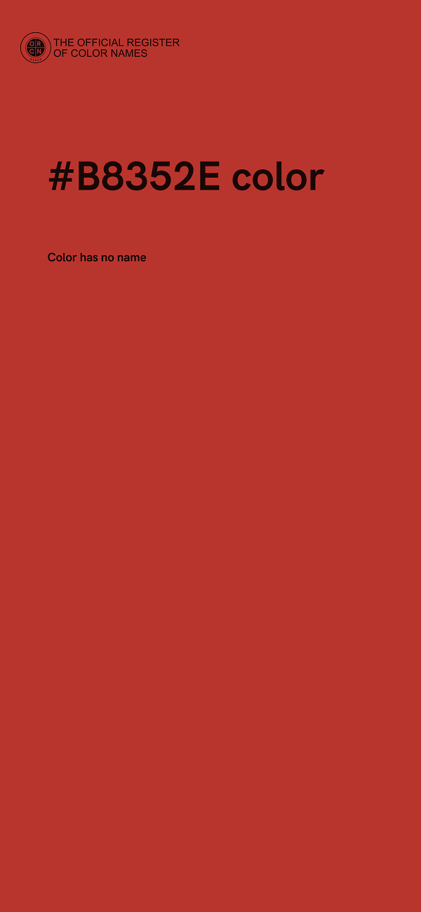 #B8352E color image