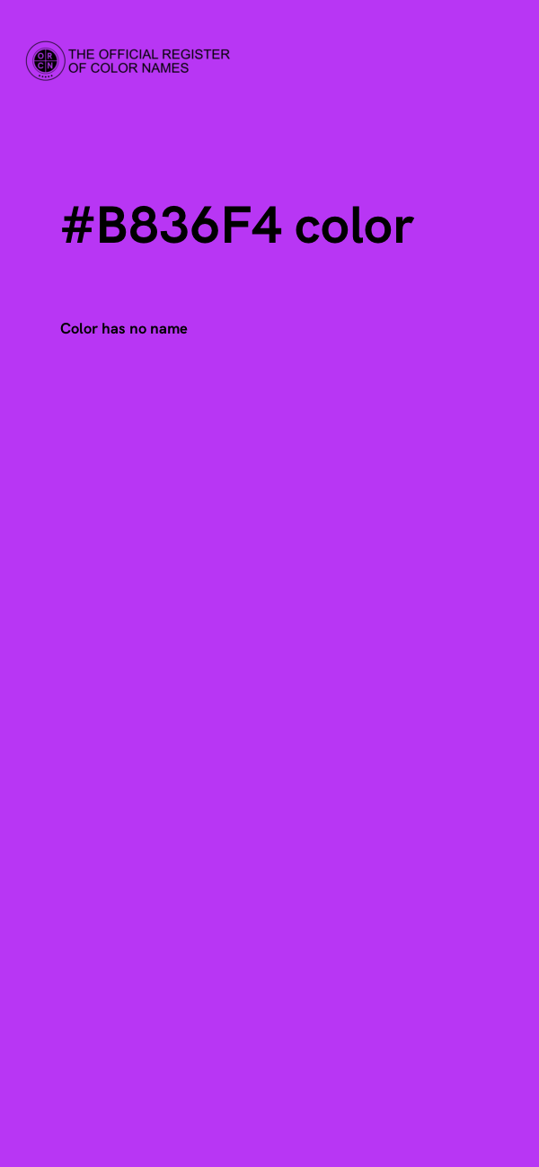 #B836F4 color image