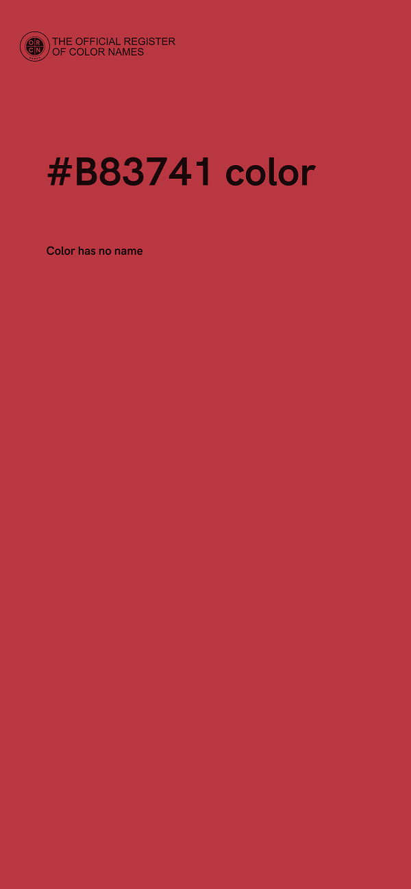 #B83741 color image