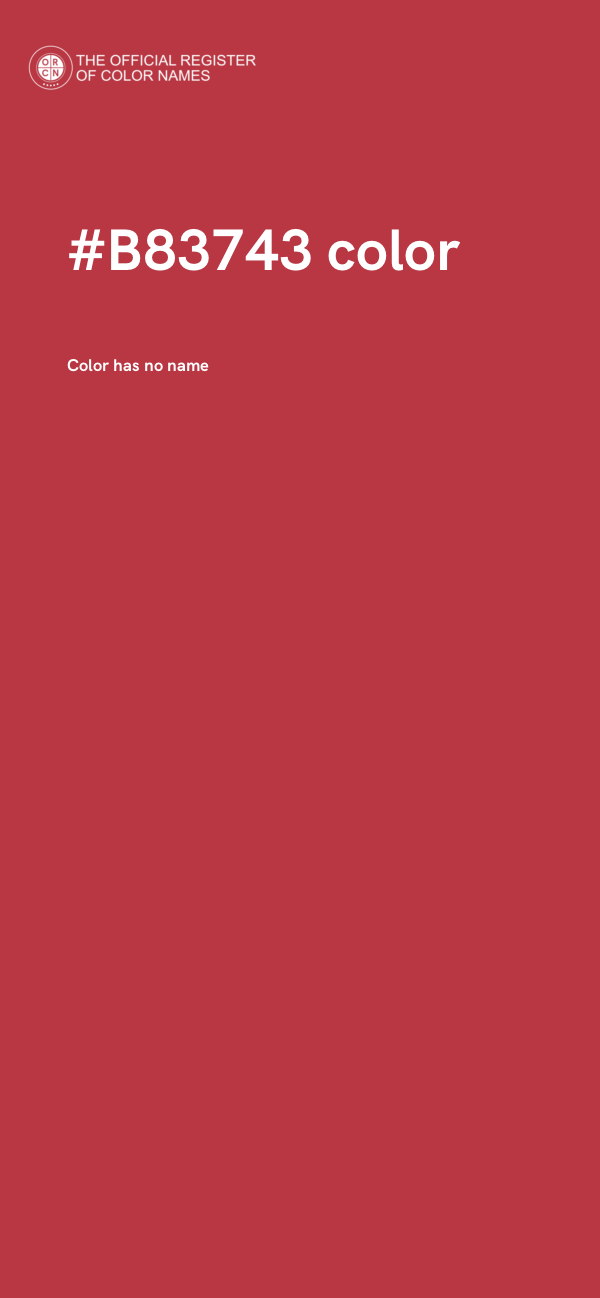 #B83743 color image