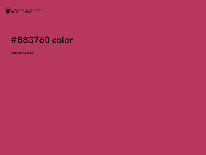 #B83760 color image