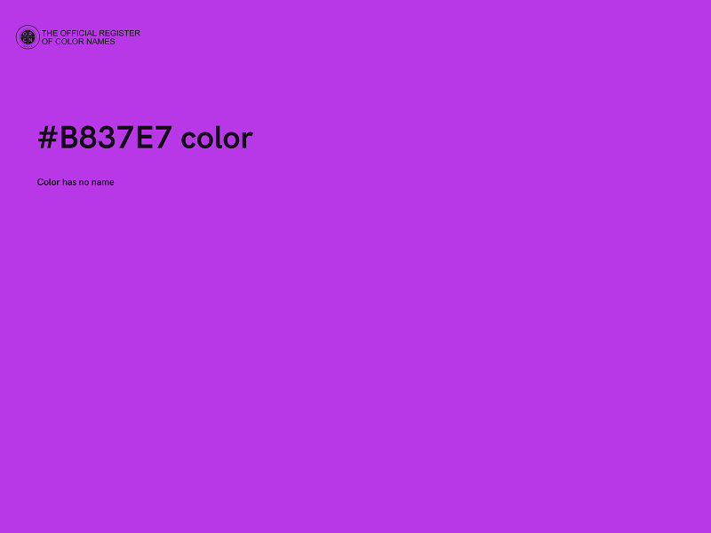 #B837E7 color image