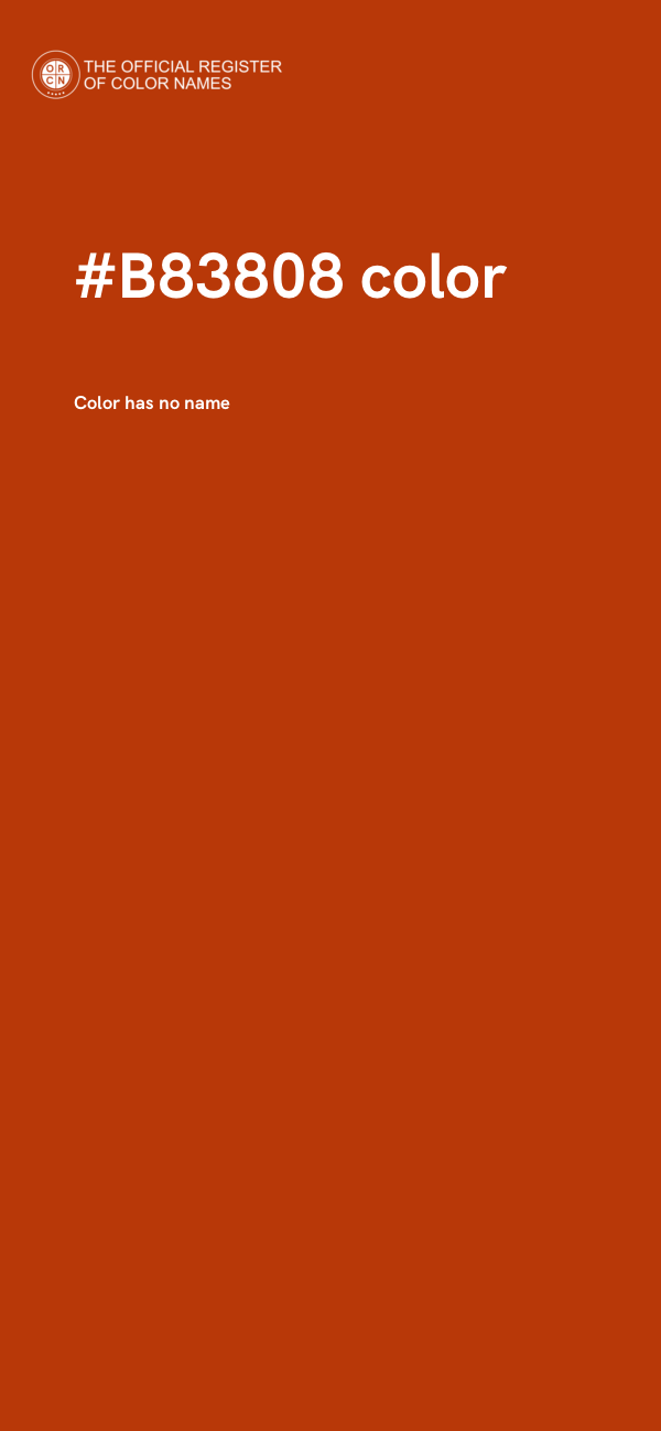 #B83808 color image