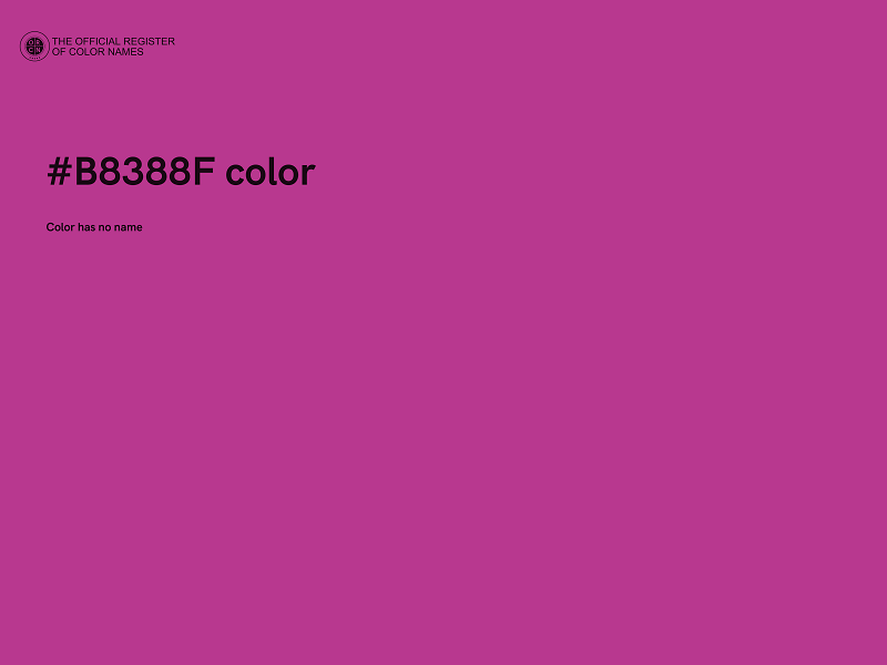 #B8388F color image