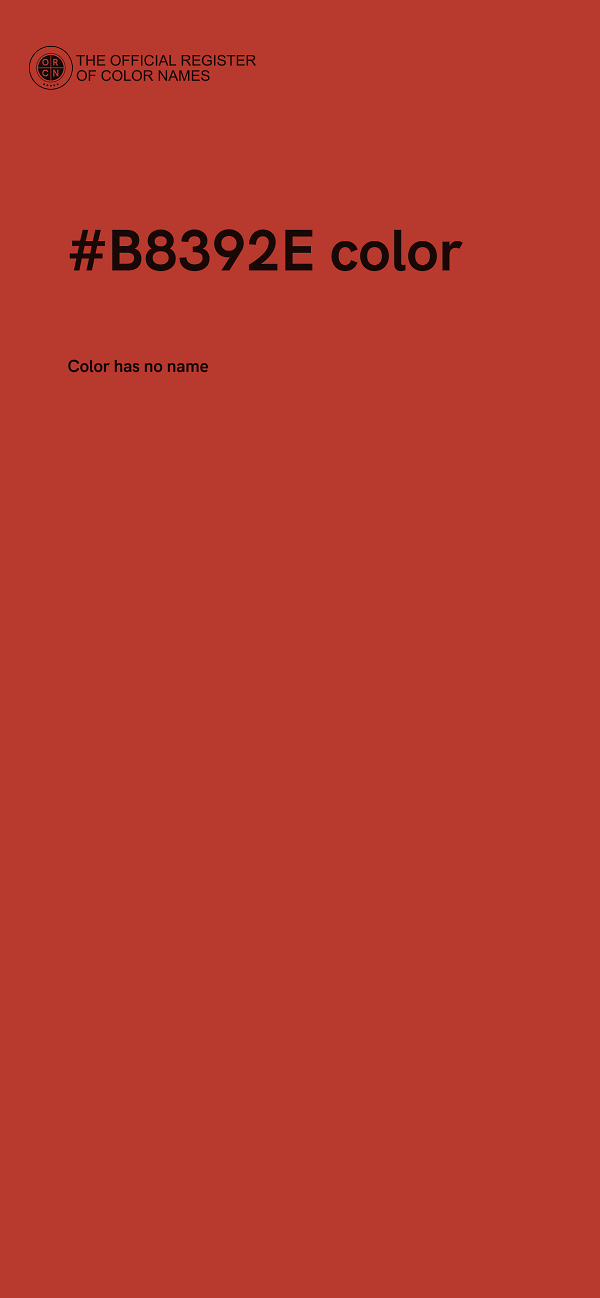 #B8392E color image
