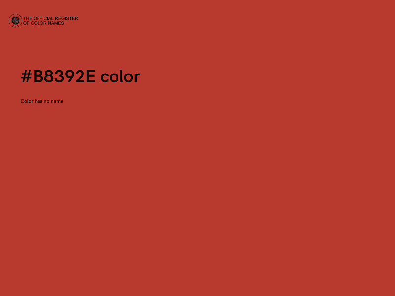 #B8392E color image