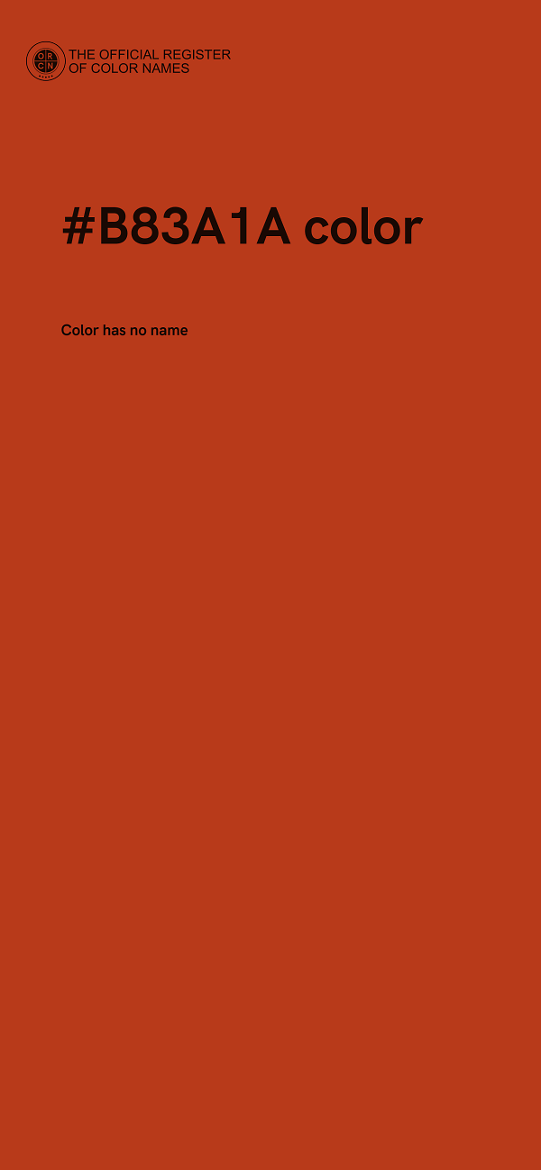 #B83A1A color image