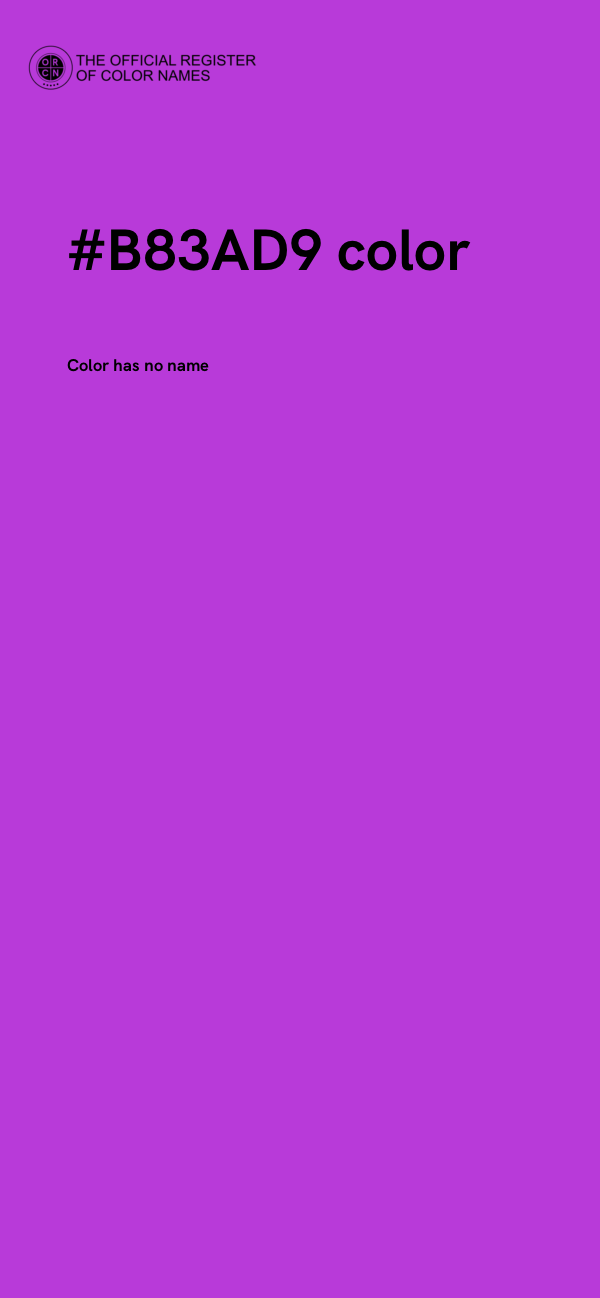 #B83AD9 color image