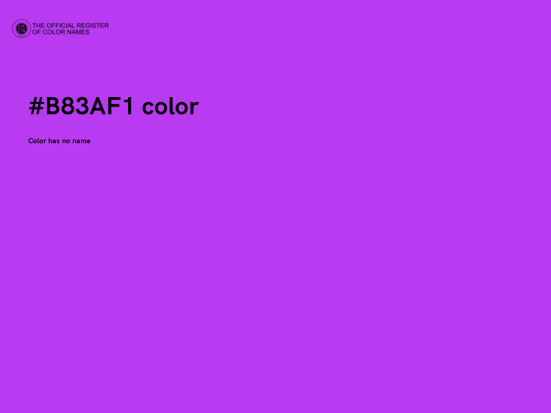 #B83AF1 color image