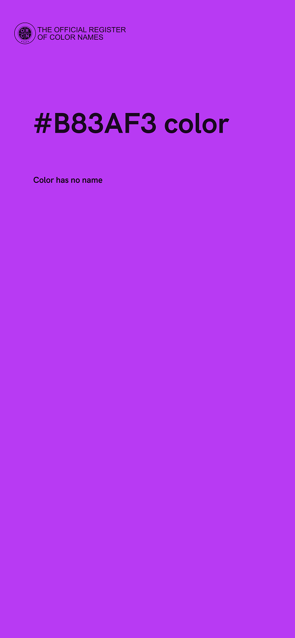 #B83AF3 color image